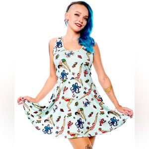 Sourpuss Tattooed Diver Skater Dress